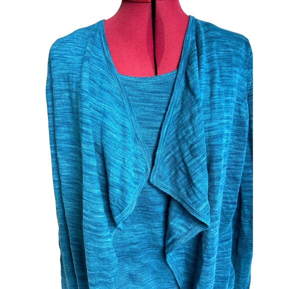 Jones New York Women’s Size Medium 100% Cashmere Sell‎ Cardigan Sweater Blue - Picture 4 of 7